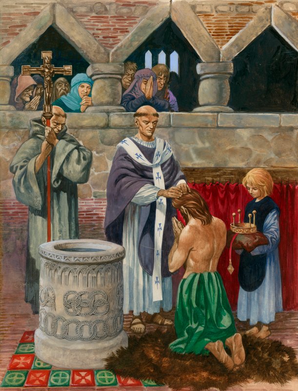 St Augustine döper kung Ethelbert av Peter Jackson