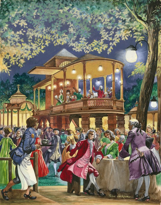 Vauxhall Pleasure Gardens omkring 1750 av Peter Jackson