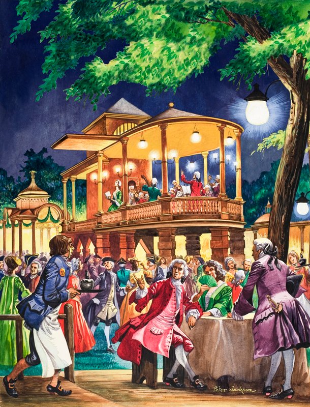 Vauxhall Pleasure Gardens omkring 1750 av Peter Jackson