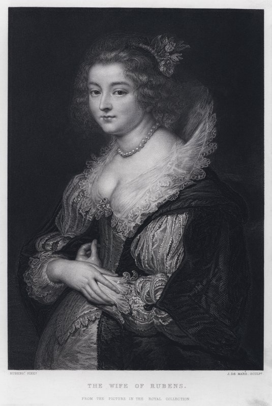 The Wife of Rubens (gravyr) av Peter Paul (after) Rubens