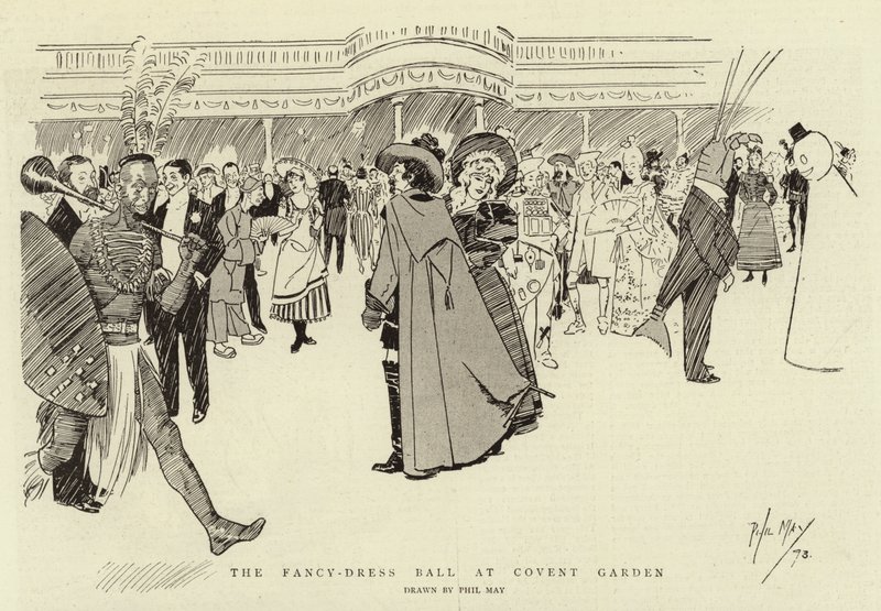 Fancy-Dress Ball på Covent Garden av Phil May