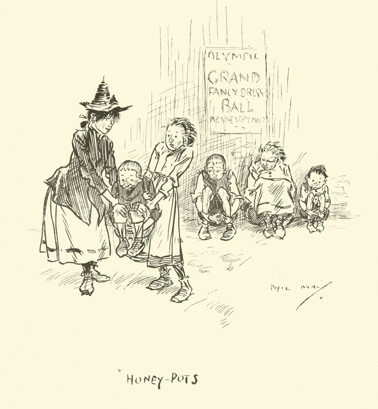 Illustration för Phil Mays Gutter-Snipes av Phil May