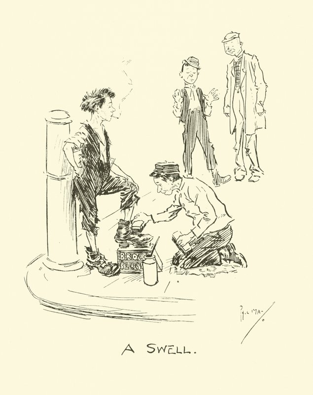 Illustration för Phil Mays Gutter-Snipes av Phil May