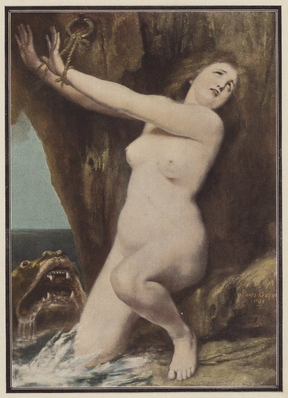 Andromeda (färg litho) av Philippe Felix Dupuis