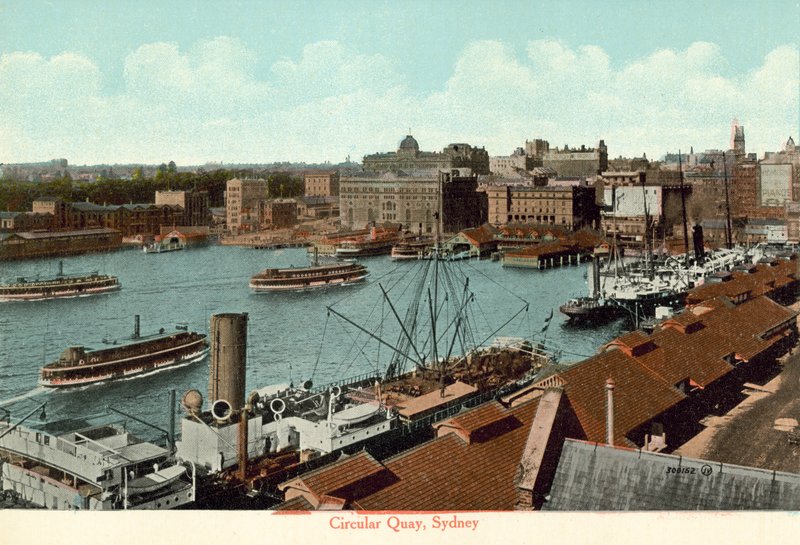 Circular Quay, Sydney (färgat foto) av Photographer Australian