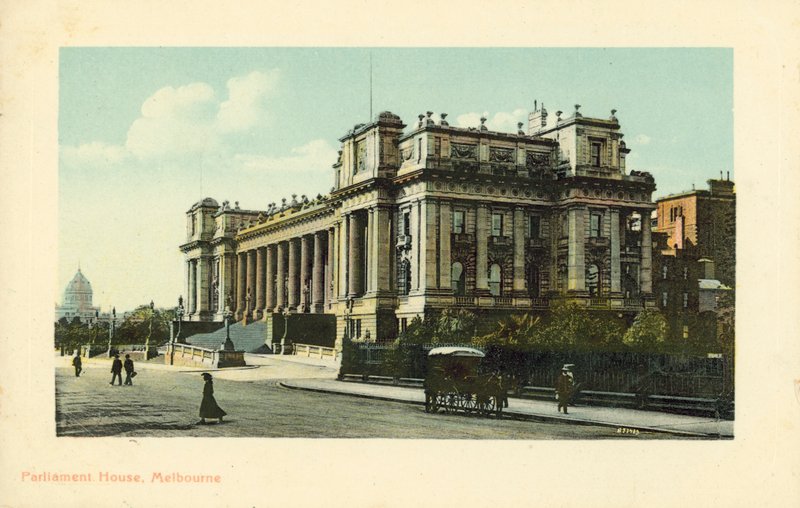 Parliament House, Melbourne, Victoria, Australien (foto) av Photographer Australian