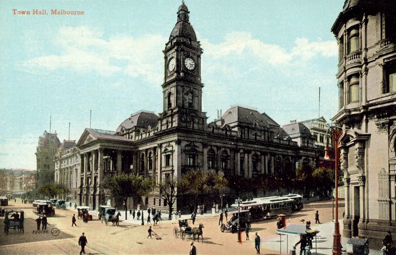 Town Hall, Melbourne (färgfoto) av Photographer Australian