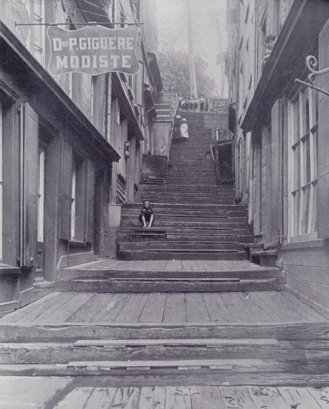 Kanada: Break-Neck Stairs, Quebec (s/v foto) av Photographer Canadian