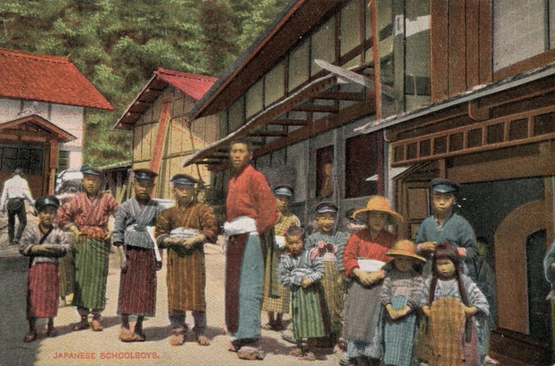 Japanska skolpojkar (foto) av Photographer Japanese