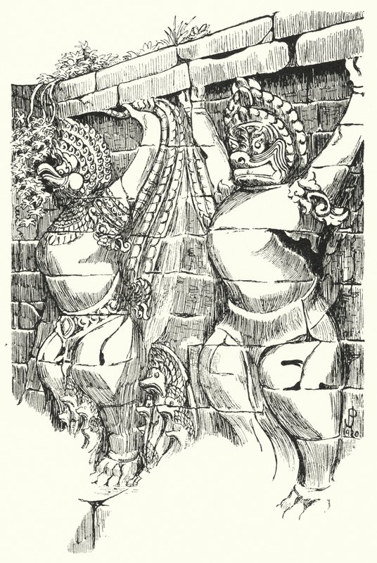 Garudas, Elefanternas terrass (gravyr) av Pierre Jeannerat de Beerski