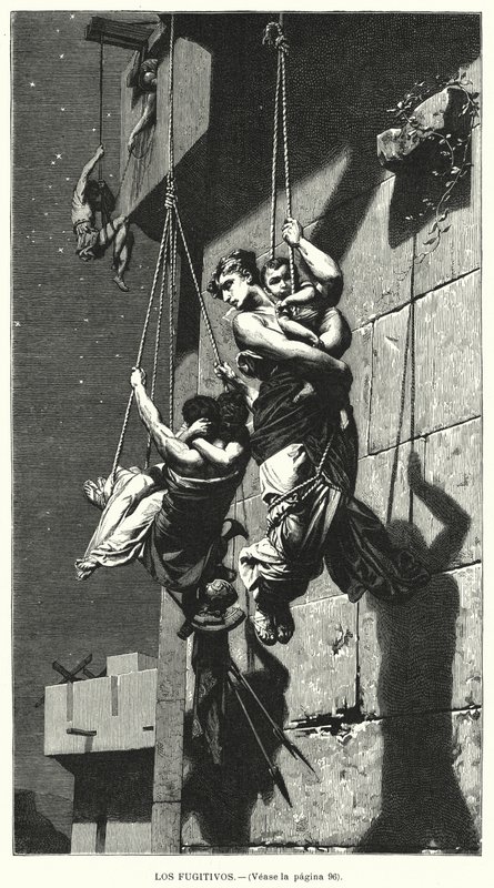 The Athenian Fugitives (litho) av Pierre Paul Lêon Glaize