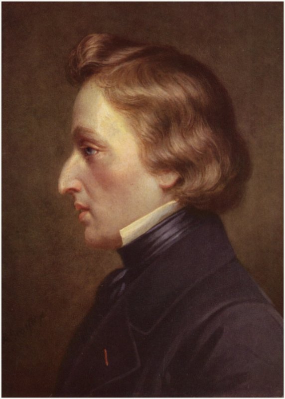Porträtt av Frederic Chopin av Polish School