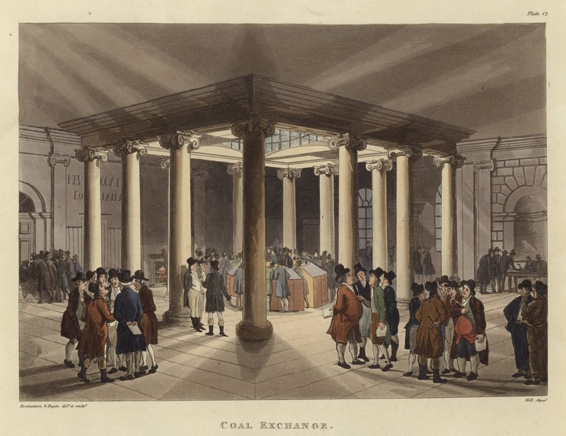 Kolbörsen av Pugin and Rowlandson