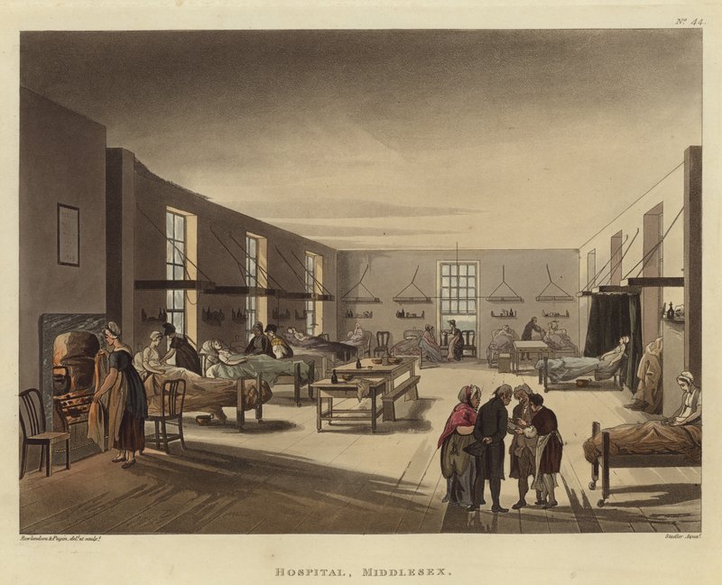Sjukhus av Pugin and Rowlandson