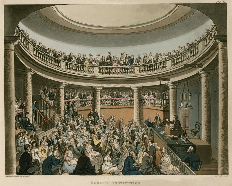 Surrey Institution, Southwark av Pugin and Rowlandson