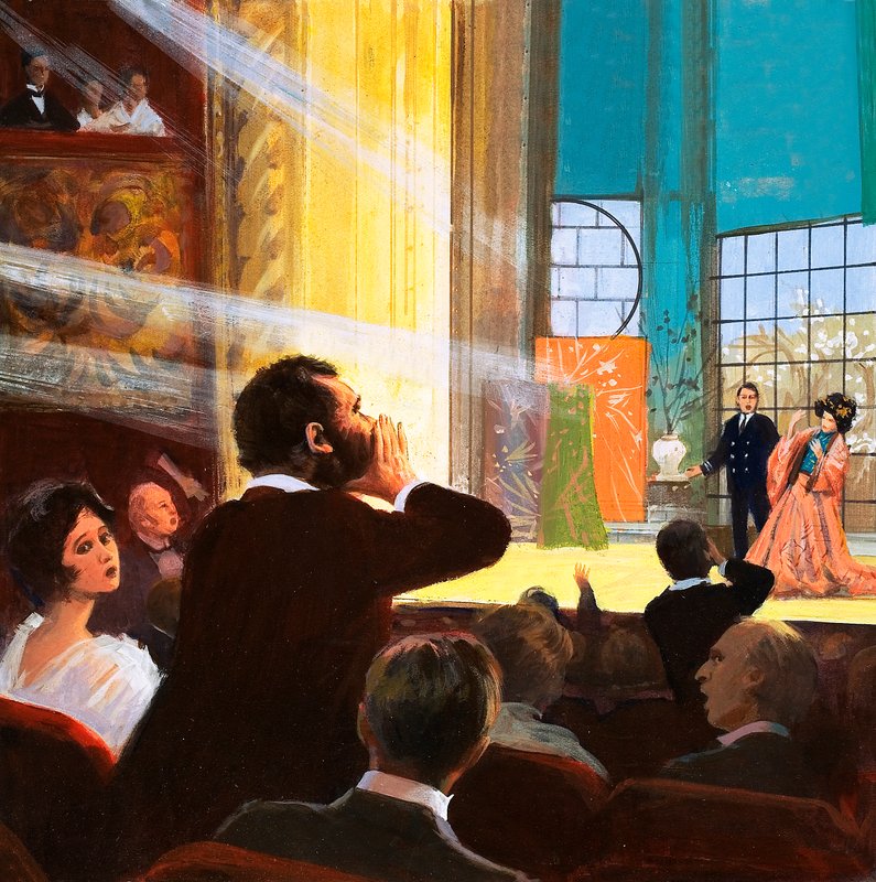 Första föreställningen av Madame Butterfly av Ralph Bruce