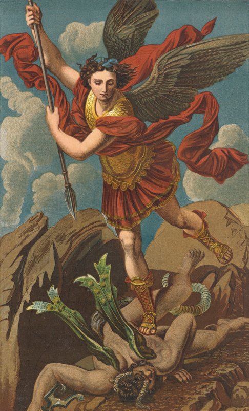 St Michael besegra Satan av after Raphael