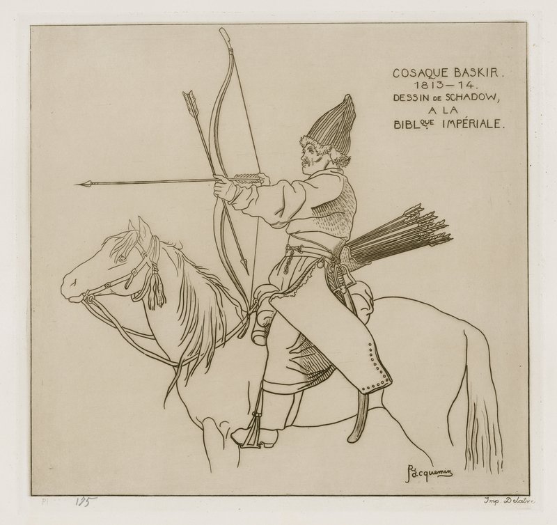 Basjkir kosack, 1813-1814 av Raphael Jacquemin