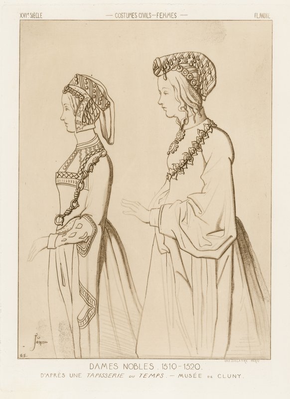 Adliga kvinnor, 1510-1520 av Raphael Jacquemin