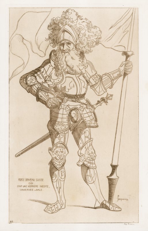 Schweizisk flaggbärare, 1391 av Raphael Jacquemin