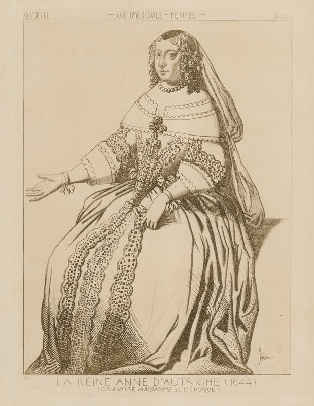 Drottning Anne av Österrike, 1644 av Raphael Jacquemin