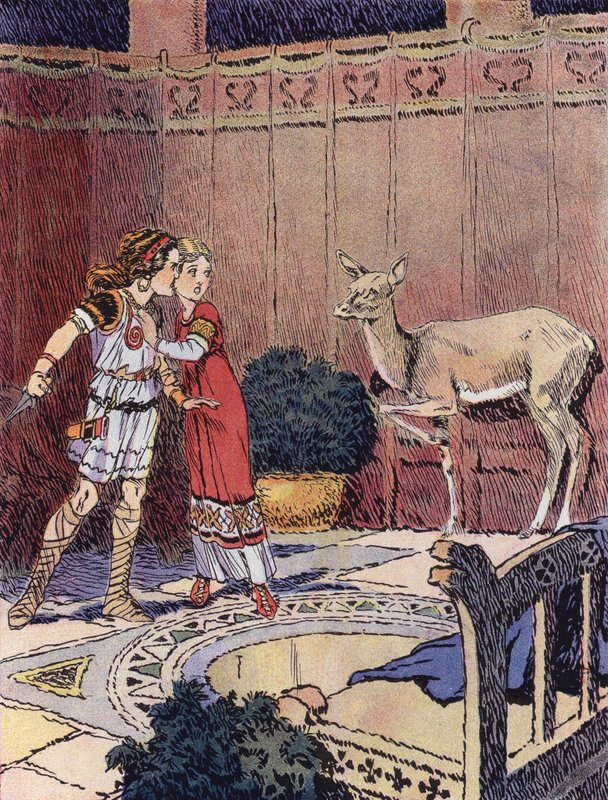 Den lilla merovinger (färg litho) av Rene Vincent