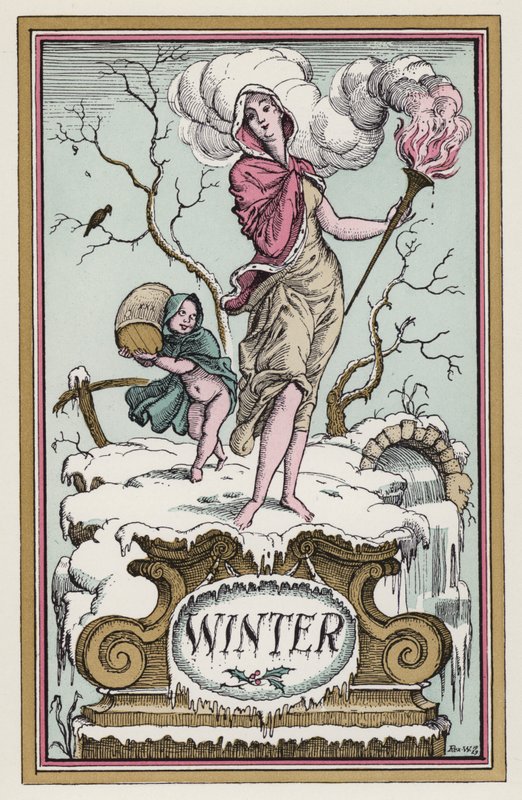 Vinter (färg litho) av Rex (after) Whistler