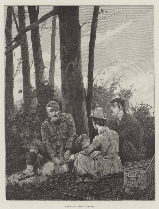 En picknick av Richard Caton Woodville junior