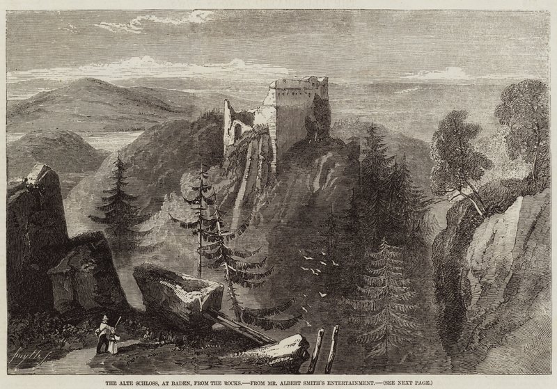 Alte Schloss, i Baden, från klipporna av Richard Principal Leitch