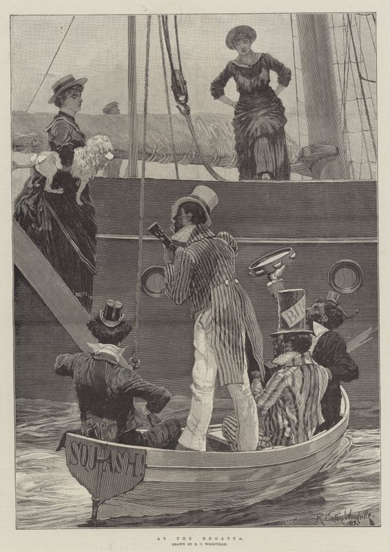 Vid regattan (gravyr) av Richard Caton II (after) Woodville