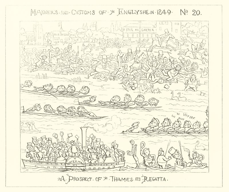 1849, A prospect of the Thames Regatta av Richard Doyle