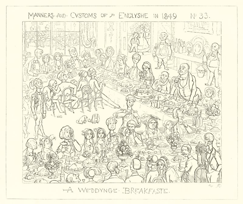 1849, En bröllopsfrukost av Richard Doyle