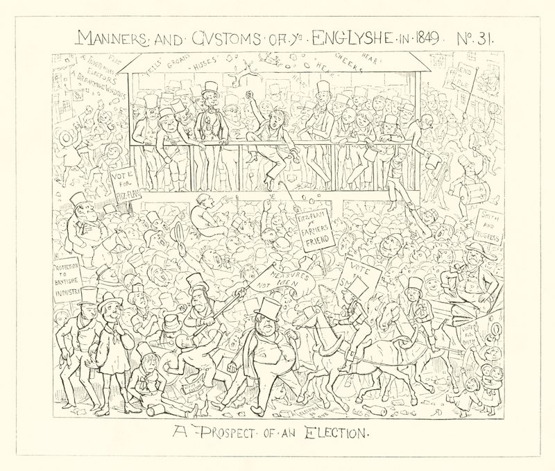 1849, Utsikten till ett val av Richard Doyle