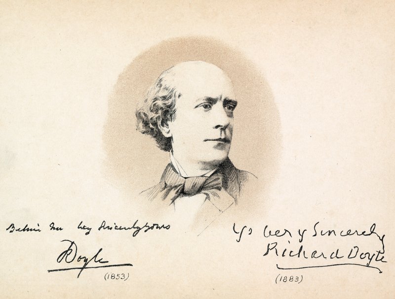 Porträtt av Richard Doyle av Richard Doyle
