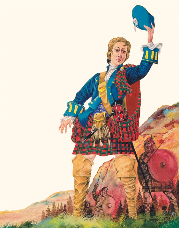 Bonnie Prince Charlie (färglitografi) av Richard Hook