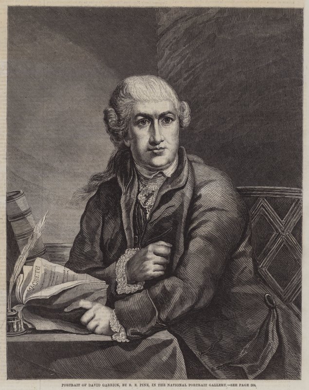 Porträtt av David Garrick av Robert Edge Pine