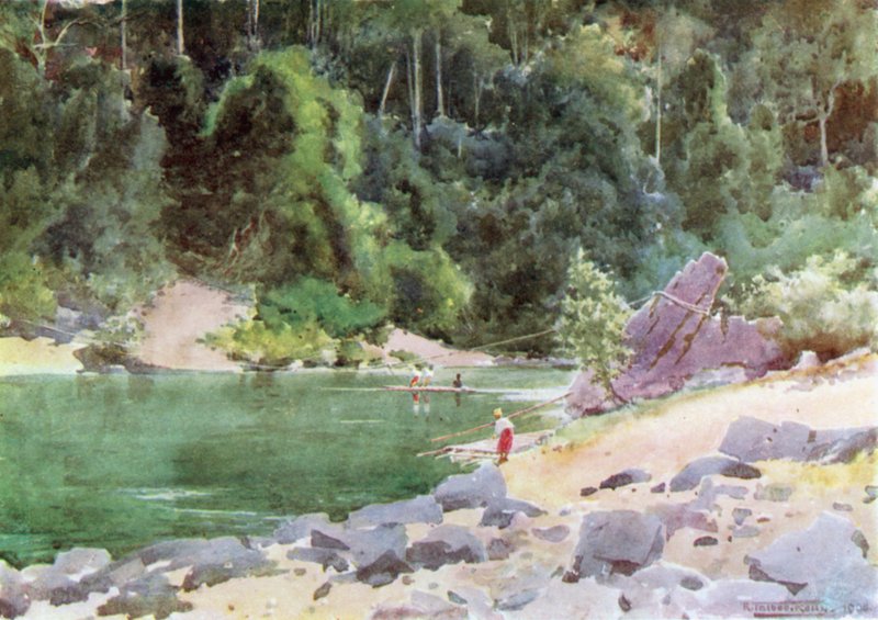 Färja på Nan-tu-floden av Robert George Talbot Kelly
