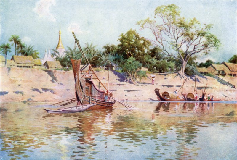 Irrawaddy Banks nära Myin-gyan av Robert George Talbot Kelly