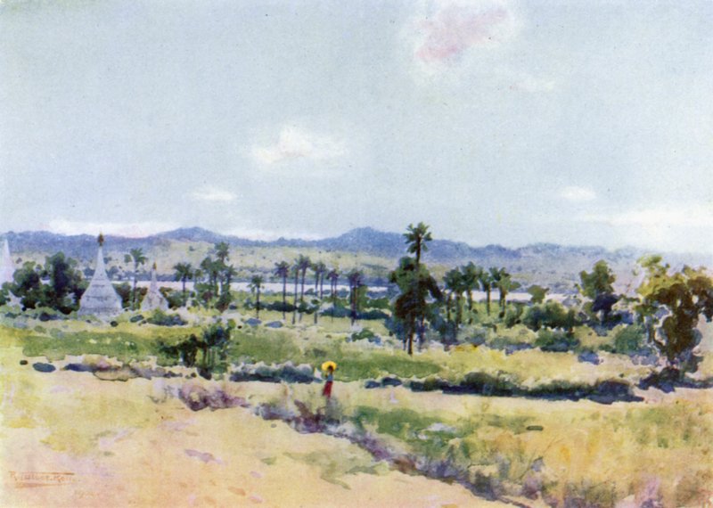 Irrawaddydalen vid Meegyoungyai av Robert George Talbot Kelly
