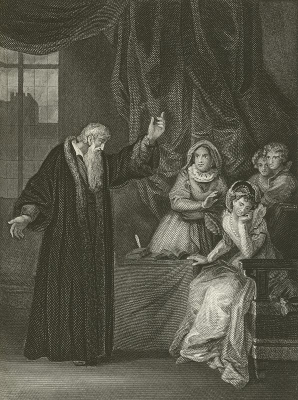 Mary Queen of Scots tillrättavisad av Knox av Robert Smirke