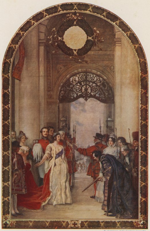 Invigning av Royal Exchange av drottning Victoria, London, 1844 av Robert Walker Macbeth