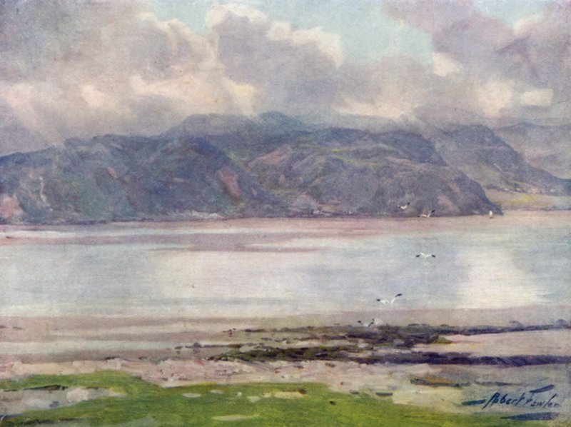 Nära Menai Strait (färgad sten) av Robert (after) Fowler