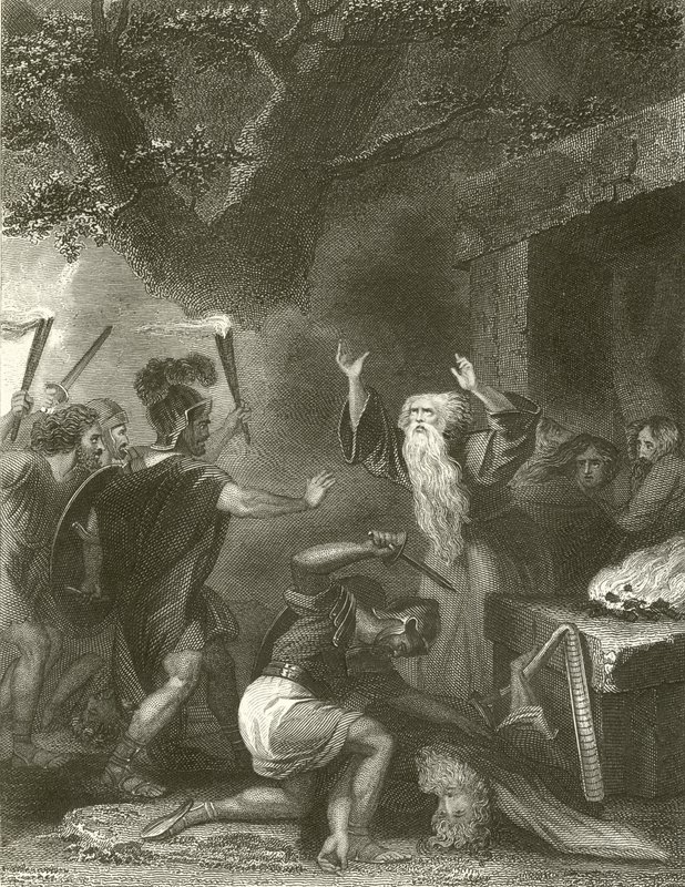 Druidernas massaker (gravyr) av Robert (after) Smirke