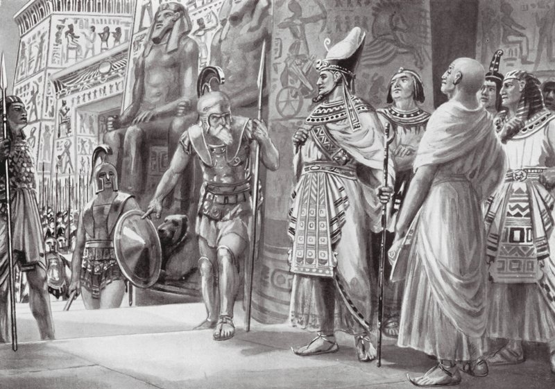 Agesilaus i Egypten (litografi) av Robert Ambrose Dudley