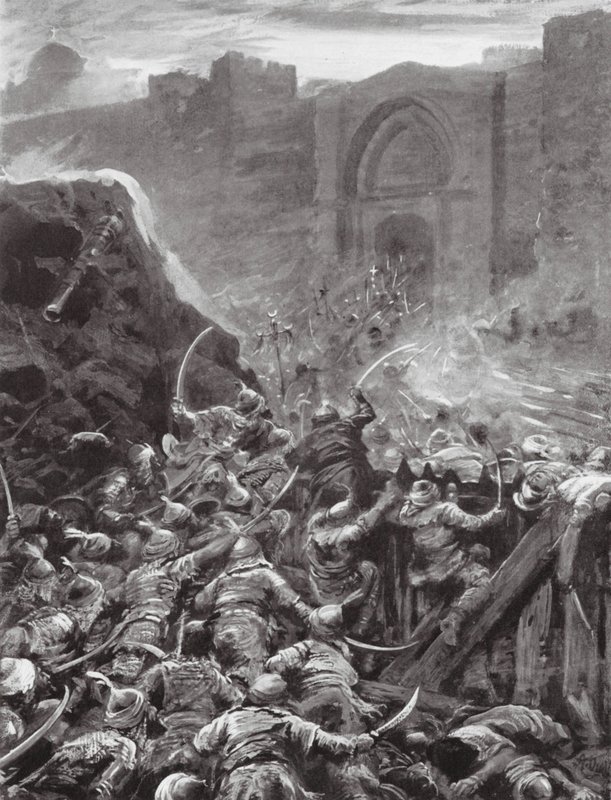Konstantinopels fall (litografi) av Robert Ambrose Dudley