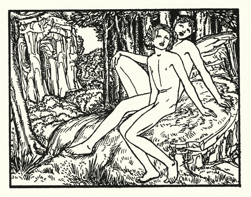 Shelley: Prometheus Unbound (litografi) av Robert Anning Bell