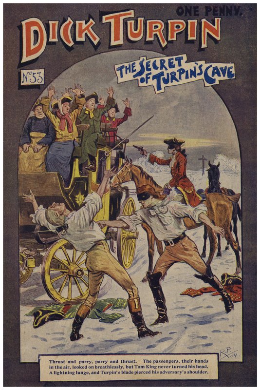 Dick Turpin (färg litho) av Robert Prowse Jnr