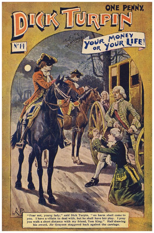 Dick Turpin (färg litho) av Robert Prowse Jnr