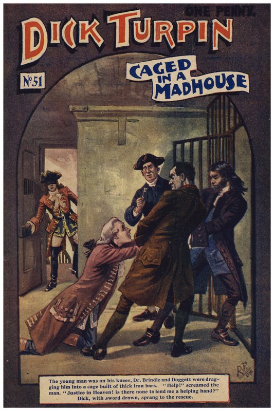 Dick Turpin (färg litho) av Robert Prowse Jnr