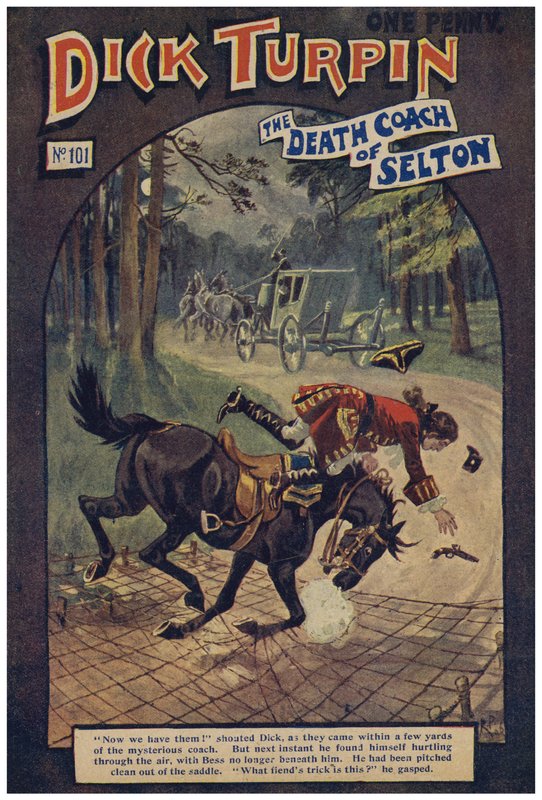 Dick Turpin (färg litho) av Robert Prowse Jnr